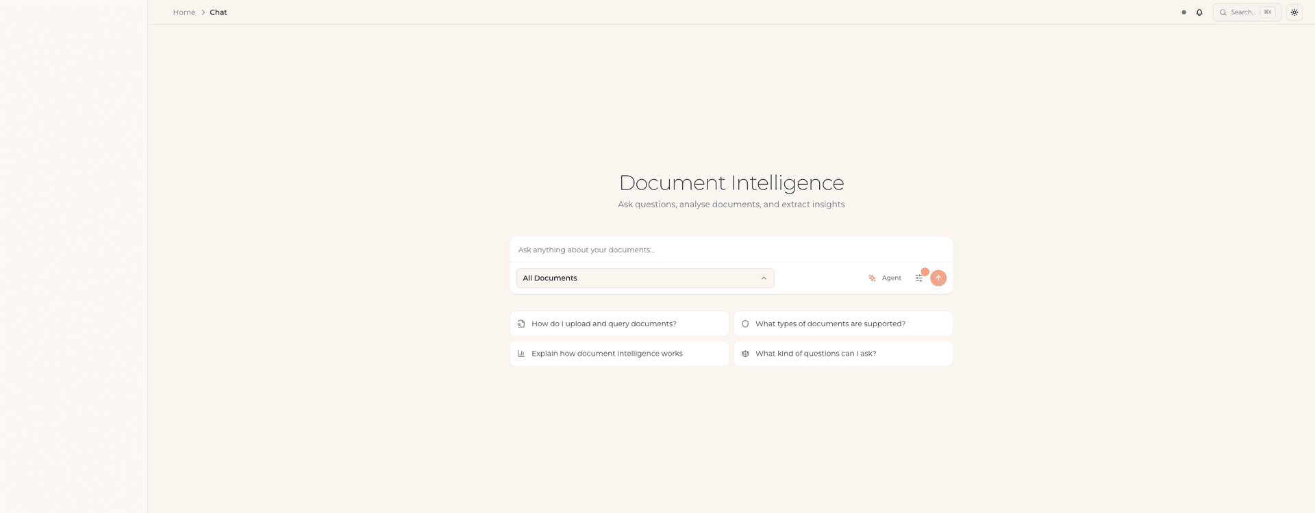 BackPro knowledge chat interface